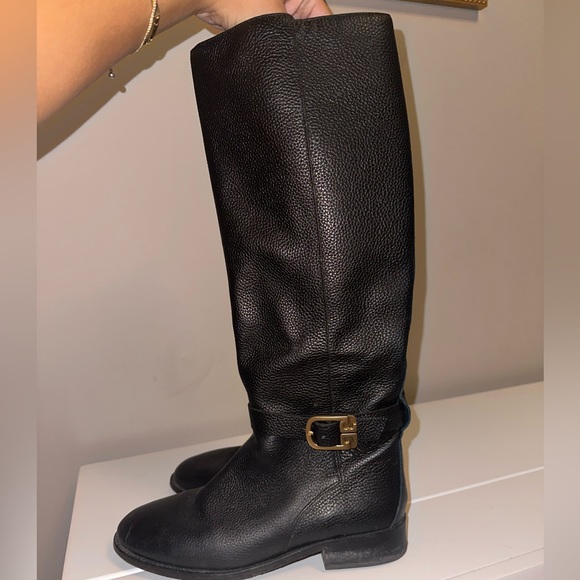 Tory Burch Women's Brooke Buckle Tall Riding Boots Black - Picture 3 of 7